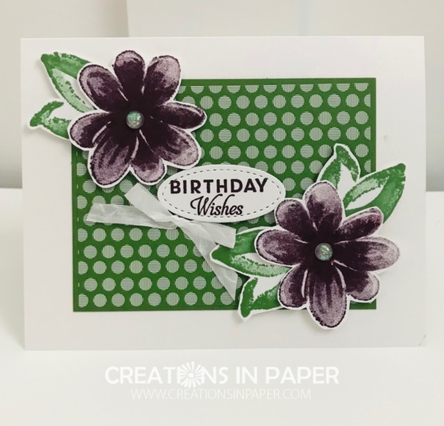 Need a quick birthday card? Using the layout for the Gorgeous Posies Birthday Wishes is a great one that is quick and easy. Check out all the details for this great birthday card.