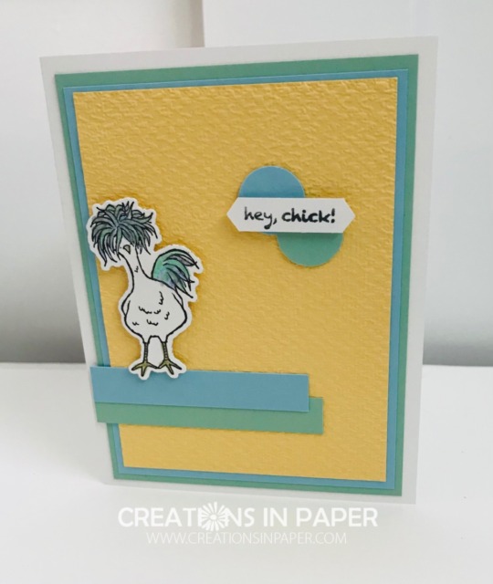 Isn't this chick the cutest? This popular set is making a come back. The images in Hey Chick makes adorable cards so watch for when you can order it.