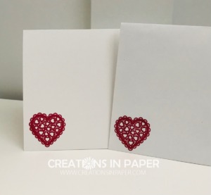 These lacy hearts are perfect to decorate the inside of your Valentine card and your envelope. Make sure you check out the Handmade Valentine Card Idea to see how I used a nontraditional color along with tradtional ones for an elegant Valentine card.