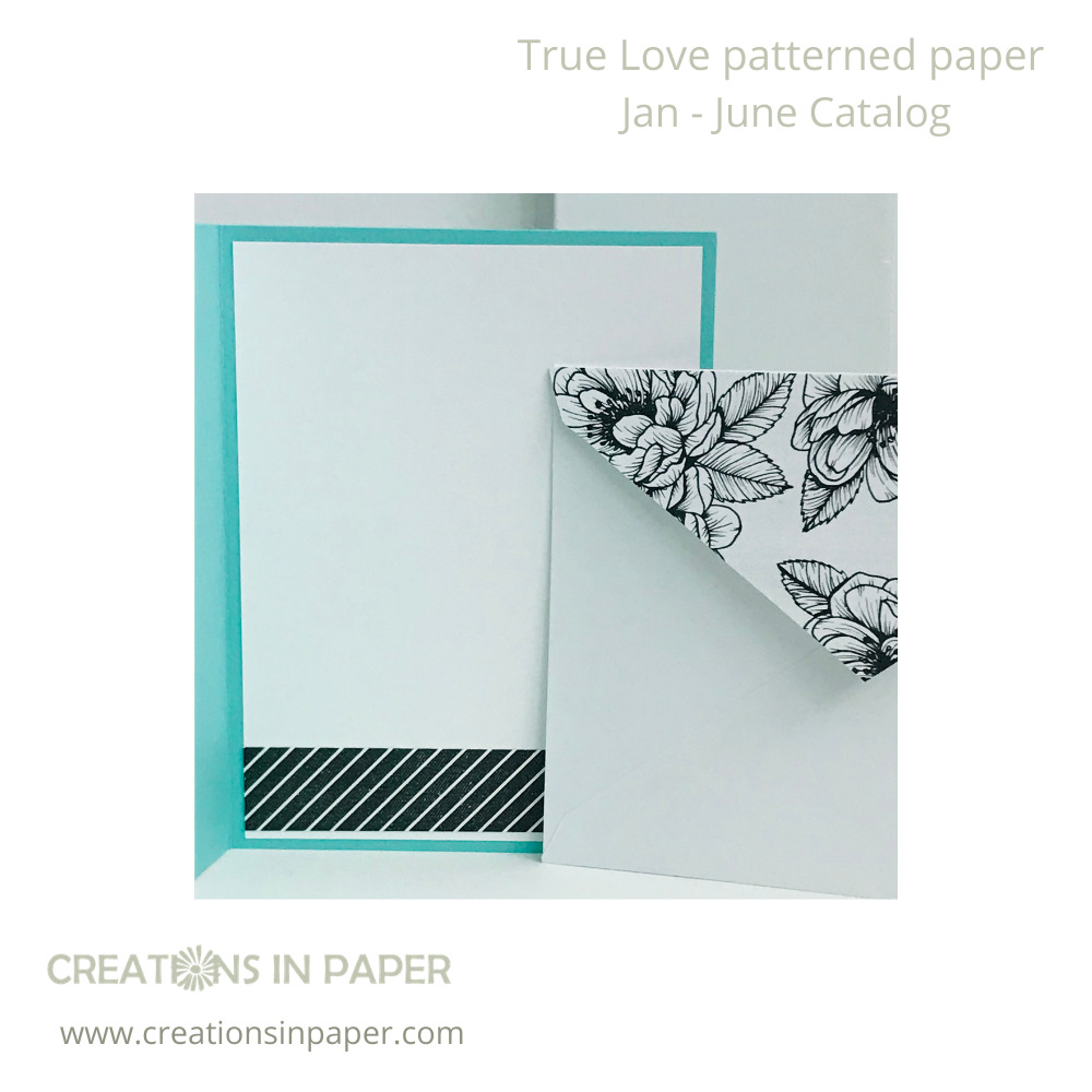 Don't forget to use your patterned paper to decorate the inside of your card and the flap of your envelope. Check out that idea for the Border Dies for Card Making.