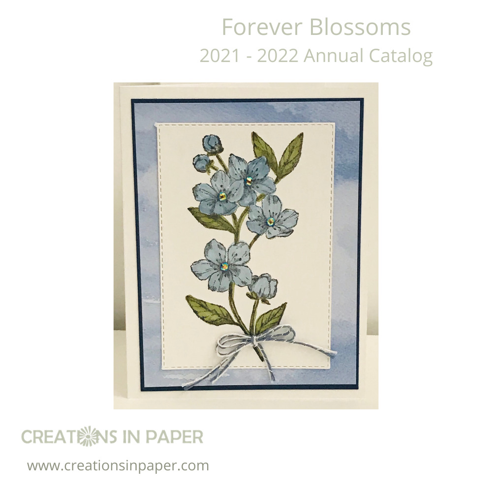 Look at the soft smooth coloring on this flower sprig. I used a household item to get that look. Check out the Glycerin Coloring Forever Blossoms card to see how easy it is.