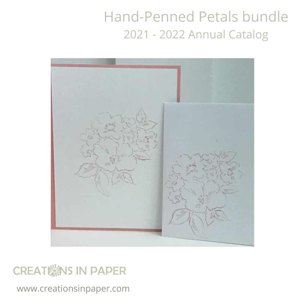 This flower spray is the main image on patterned paper I used to create my Simple Handmade Greeting Card. Learn More about the products used to create the soft feminine card.