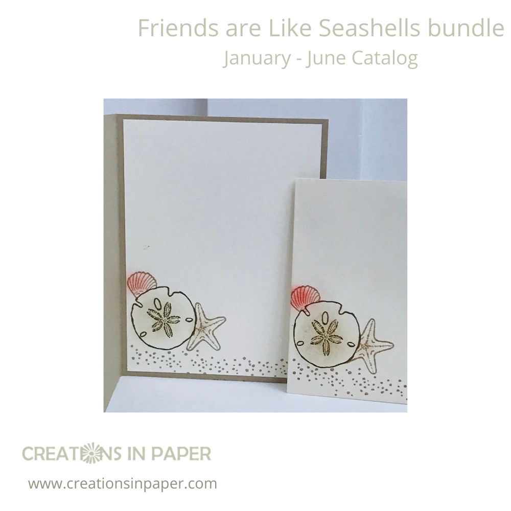 I am having so much fun playing with these seashell stamps. Check out the adorable Stampin' Up Friends are Like Seashells card I made for my grand daughter!