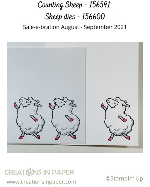 Don't you love these sheep with an attitude?  It makes the perfect card for a little girl who loves dance or gymnastics?  Earn the Stampin' Up Counting Sheep stamp set and dies with a qualifying order. 