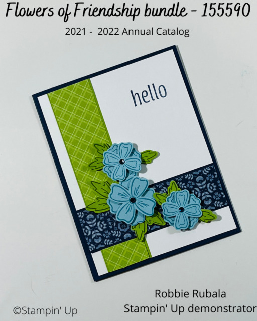 The bright colors on this card are eye catching.  Love the 2 patterns of the paper and how they go together even though they are not from the same collection.  Get the details and order supplies by checking my blog.