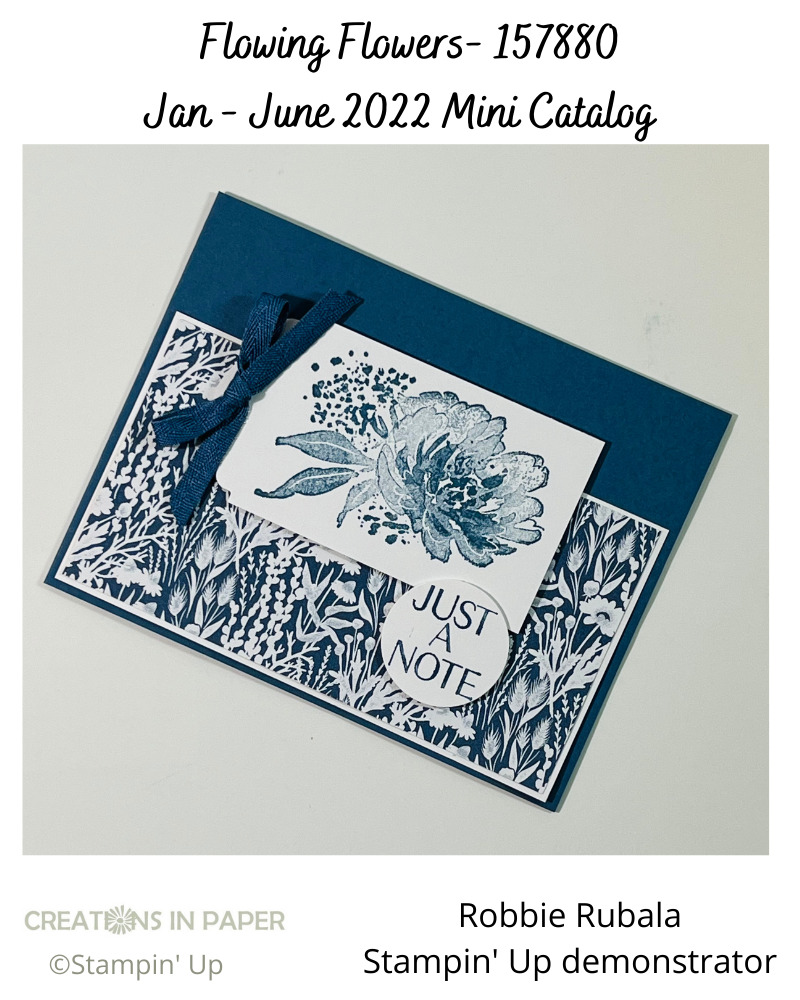 Stampin' Up Flowing Flowers Just a Note - Creations in Paper