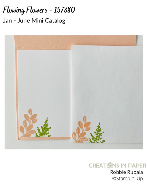 When creating a masculine card, look at your sprigs to see which ones could be used.  Don't miss all the details for the Stampin' Up Flowing Flowers in Petal Pink masculine idea.