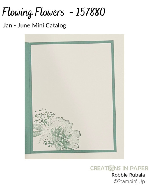 This image in the Stampin' Up Flowing Flowers set make it so easy to create monochromatic cards.  Don't miss seeing the card front for this beautiful card.