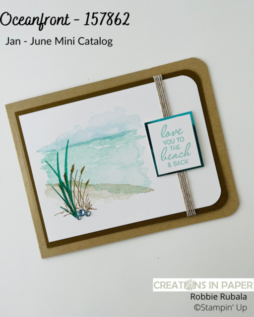 Don't you find the soft colors used for the Stampin' Up Oceanfront Sea Grasses card calming?  Don't miss all the details on my blog.