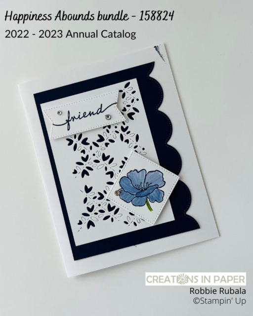 This was was so easy as the background die adds great interest. That meant I only needed a simple image and a sentiment. To order the supplies I used to make your version, click on the photo for all the details.