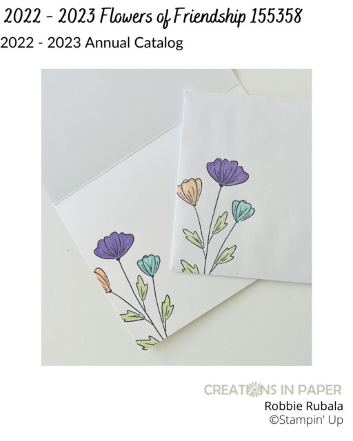 Look at these beautiful flowers.  The soft colors make a beautiful card.  Don't miss all the details for the Stampin' Up Flowers of Friendship Flags card.  