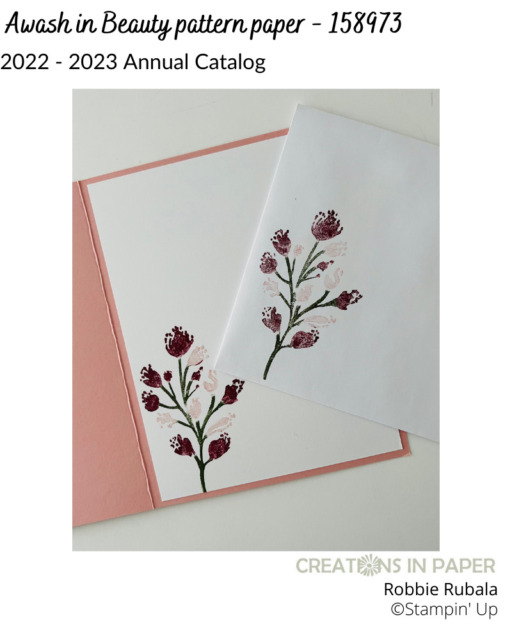 The image in the True Beauty stamp set was the perfect compliment for the pattern paper.  The color combination in this paper makes this Stampin' Up Awash in Beauty Thistles card gorgeous!  Make sure you order yours from my online store!