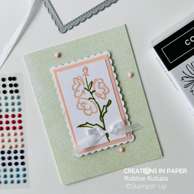 Free products are a great way to challenge you to use it with different products.  I used the Color & Contour stamp set and coordinating dies for this Mix-n-Match Stampin' Up Sale-a-bration idea.