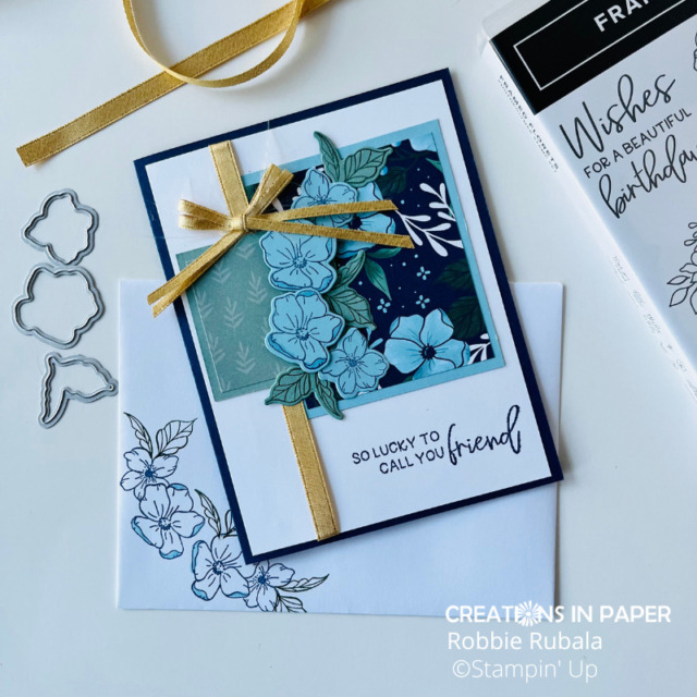 Check out The Stampin' Up! Fitting Florets coming in November card.   These new products you can get in November.  Make sure you order on November 1st from my online store so you don't miss out on the paper.