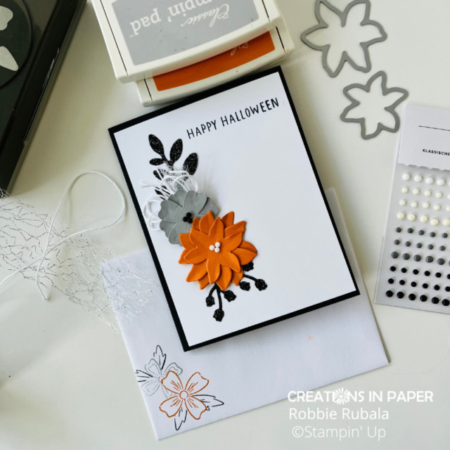 I loved using various products for this Stampin' Up Merriest Frames for Halloween card.  Get the details for this fun card!