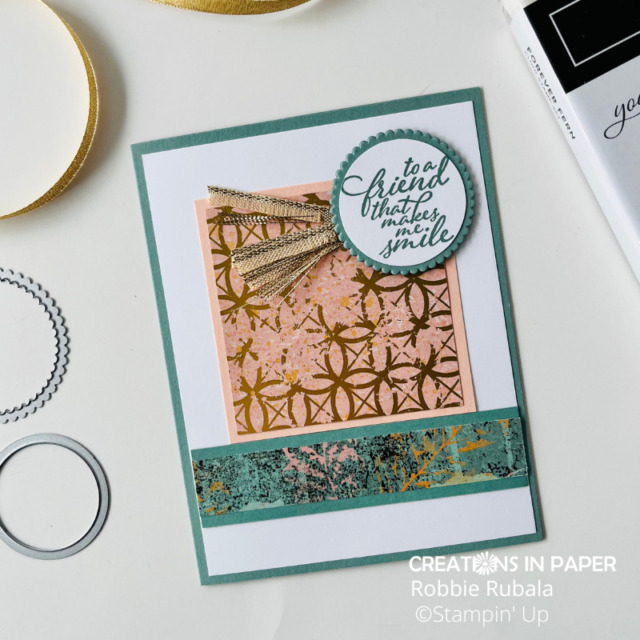 Beautiful handmade card using Stampin' Up Texture Chic