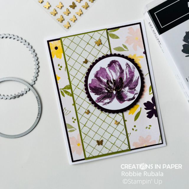 Combined Design a Daydream to create the Stampin' Up Art Gallery in Blackberry Bliss