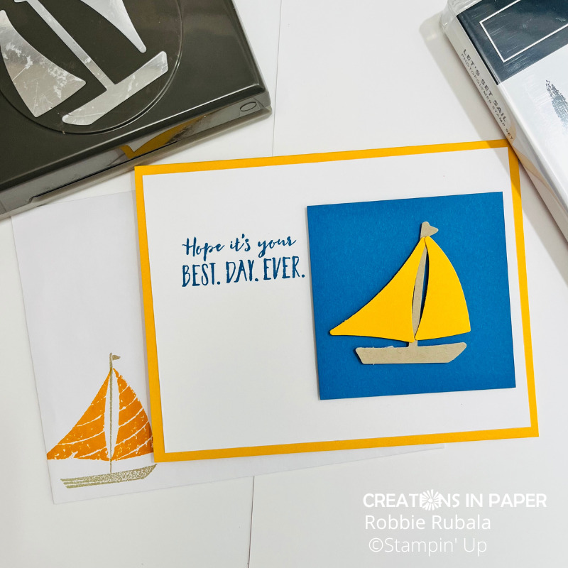 Stampin' Up Let's Set Sail quick and easy Creations in Paper