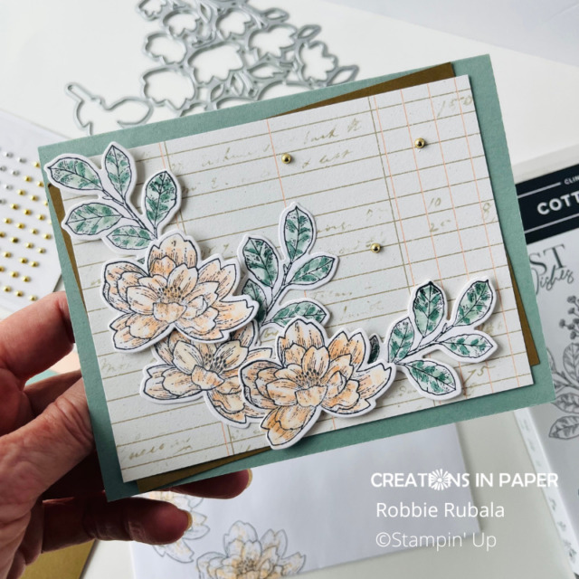 close up of the Stampin' Up Abigail Rose card