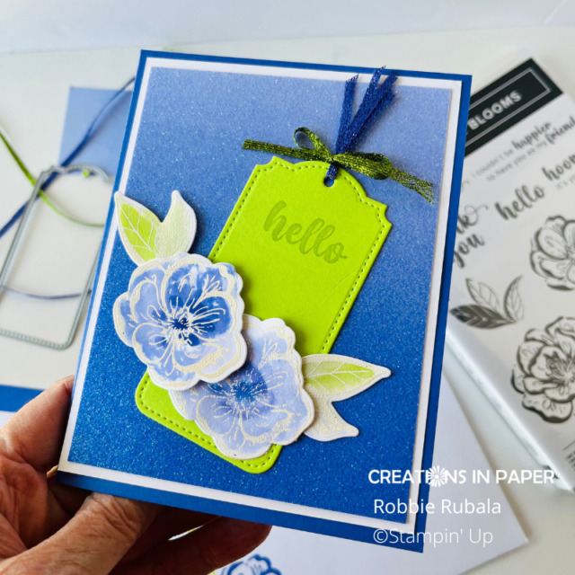 Close up of the Stampin' Up Irresistible Blooms in Spring Colors card.  Check out others like this on my blog.