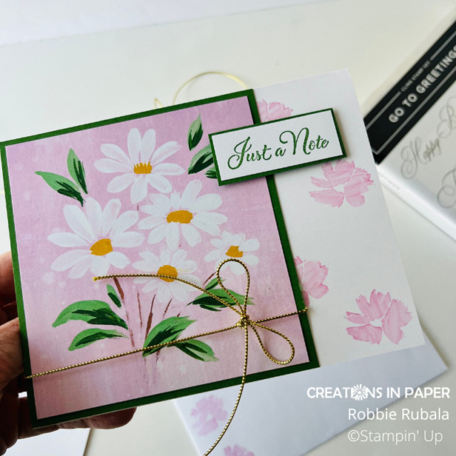 close up of the Fresh as a Daisy Note from Stampin' Up card