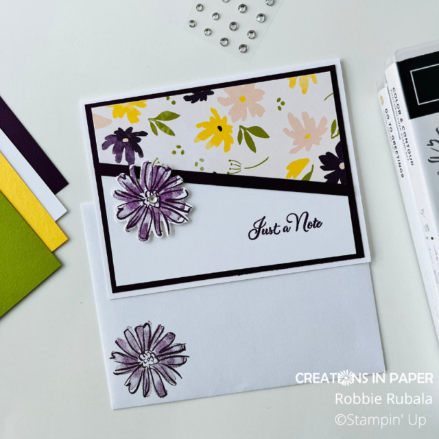 That flower is a great match to the pattern paper in the Quick and Easy Go To Greetings don't you think?