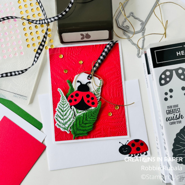 View all the products used to make the Cute Card Candy with the Ladybug punch