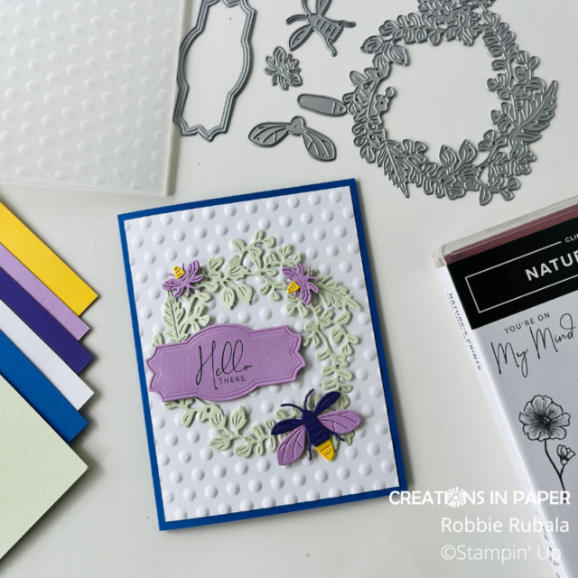 Love the color combination used on that large lightning bug for the Lighting the Way Hello card.  If you love this idea, make sure you Pin it for later!