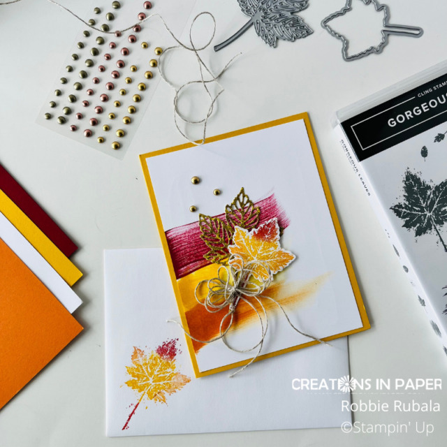 Ink swiping for a fun accent - Creations in Paper