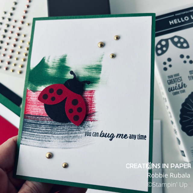 Ink swiping for a fun accent - Creations in Paper
