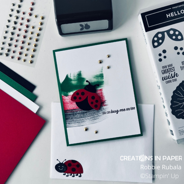 Ink swiping for a fun accent - Creations in Paper