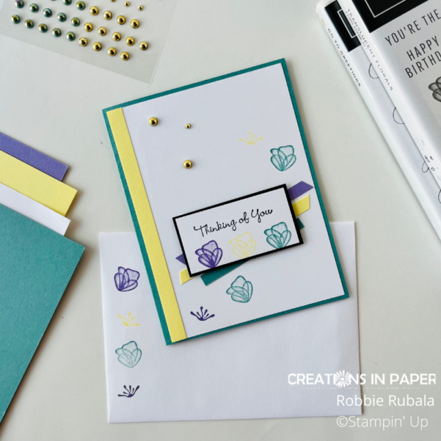 Find out more about the Stampin' Up Go to Greetings color combo #2 card to see how to make your version.  Love this idea?  Share it with a friend.