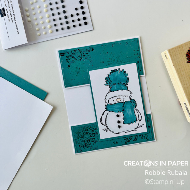 Isn't this snowman so cute?  See the details for this fancy fold created for the World Card Making Group Challenge 7.