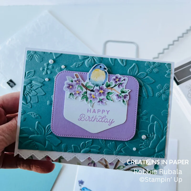 Stampin' Up Layered Florals birthday idea - Creations in Paper