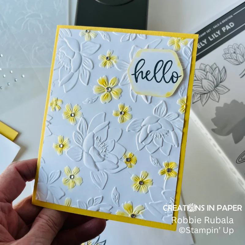 Selected inking of Layered Floral embossing folder - Creations in Paper