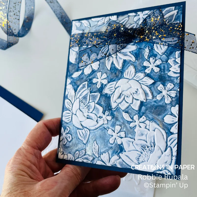 Another idea for the Layered Florals embossing folder - Creations in Paper