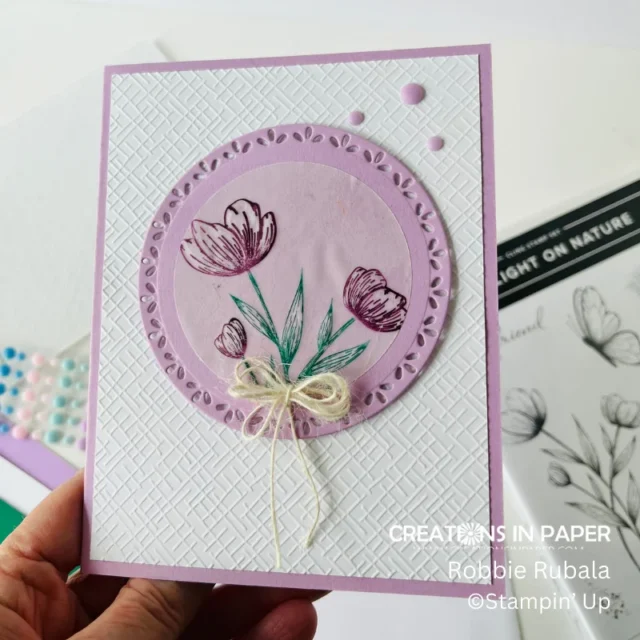 Embossing vellum with your stylus tool