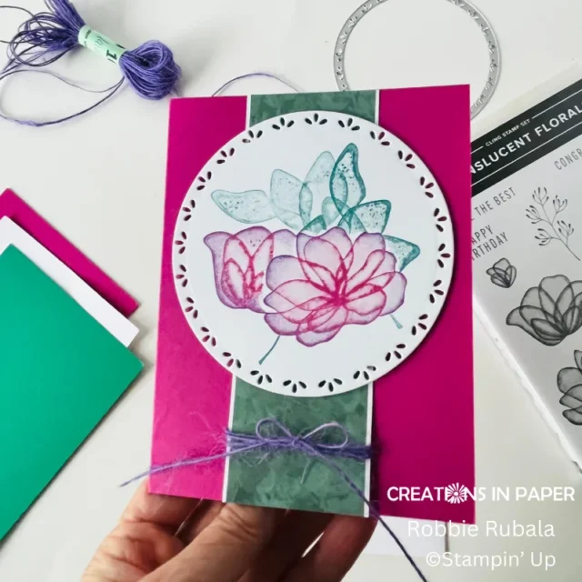 Using sketches for flower cards