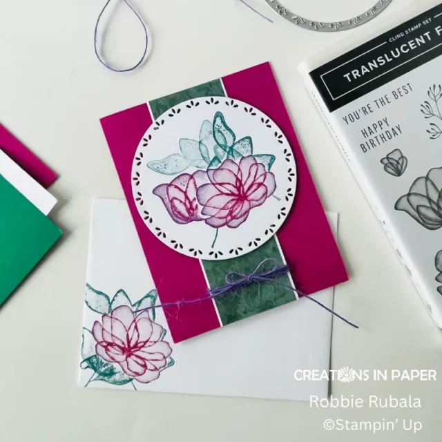 Using sketches for flower cards