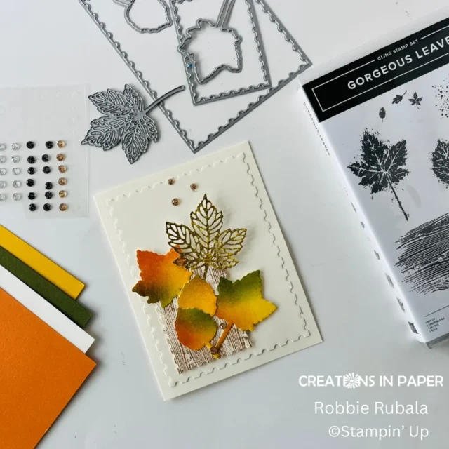 Ink blending for Fall leaves