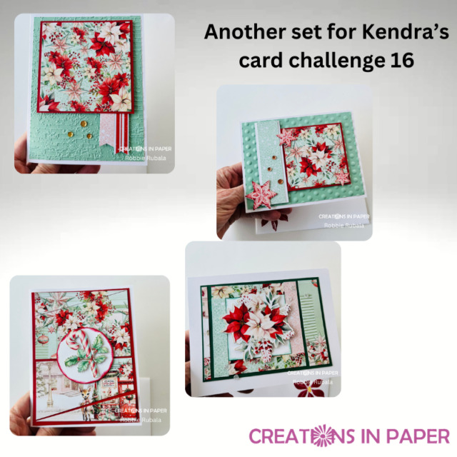 Another set for Kendra's card challenge 16 