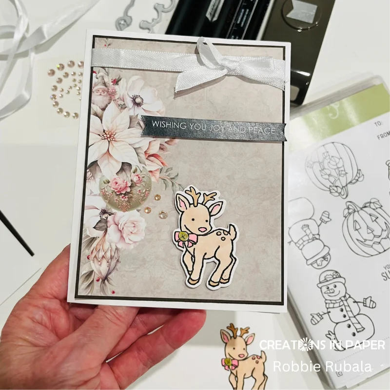 Anything Goes Saturday - cute reindeer - Creations in Paper