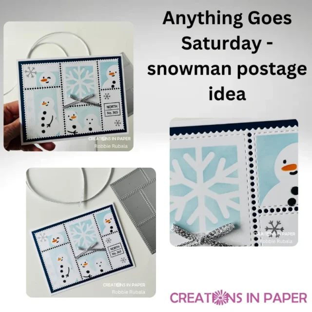 Anything Goes Saturday - snowman postage idea