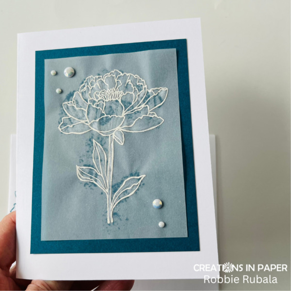 Across the Waves - vellum technique - Creations in Paper
