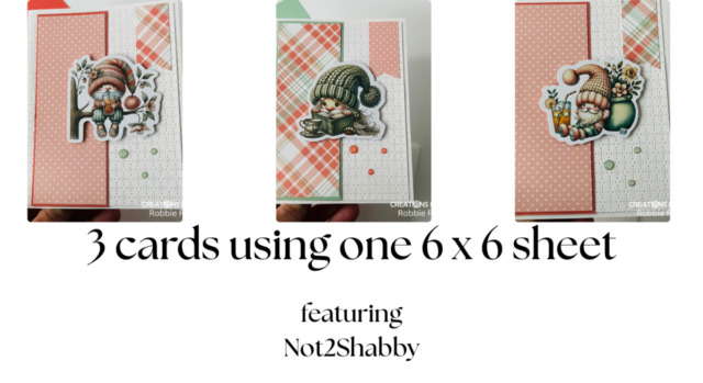 3 cards using one 6 x 6 sheet