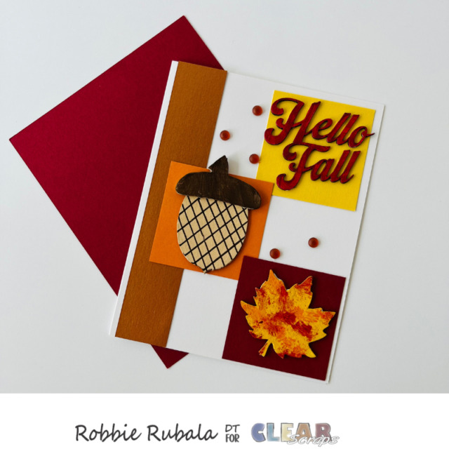 Fall embellishment punch out cards for Clear Scraps