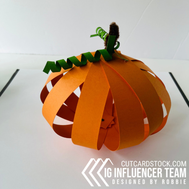 Pumpkin table decor using CutCardStock
