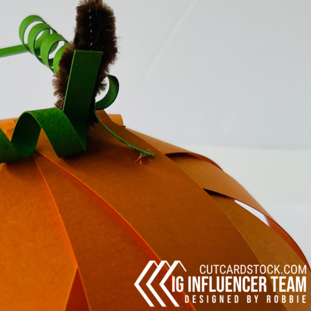 Pumpkin table decor using CutCardStock