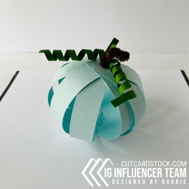 Pumpkin table decor using CutCardStock