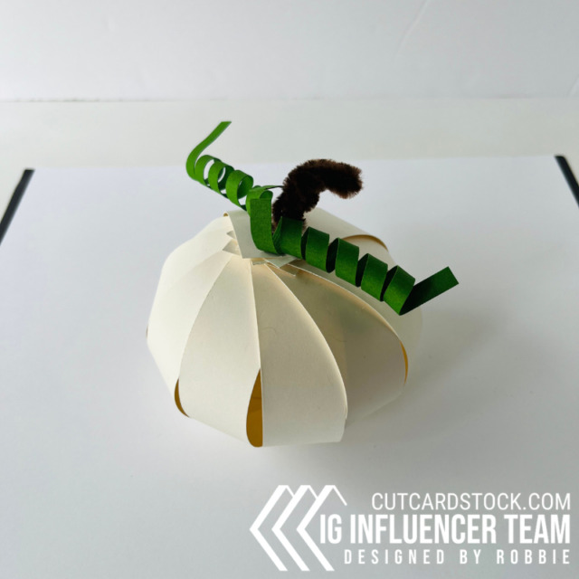 Pumpkin table decor using CutCardStock